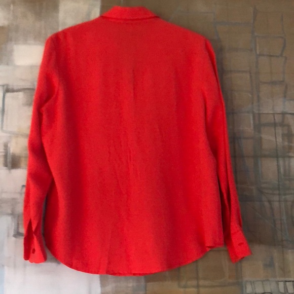 Via Seta Silk Button Down Blouse - Picture 2 of 9